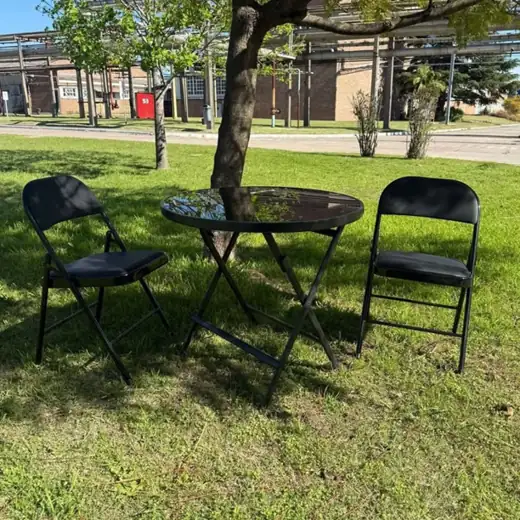 Combo de Mesa y 2 Sillas Dinax Negra