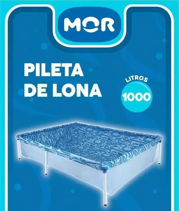 Pileta de lona mor con capacidad de 1000 litros