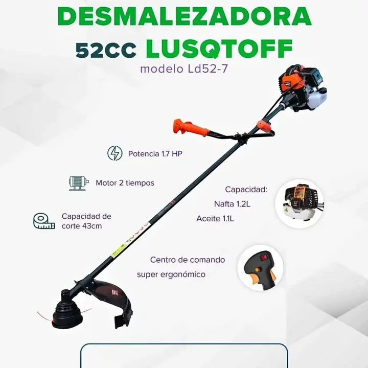 Desmalezadora LUSQTOFF naftera 52cc