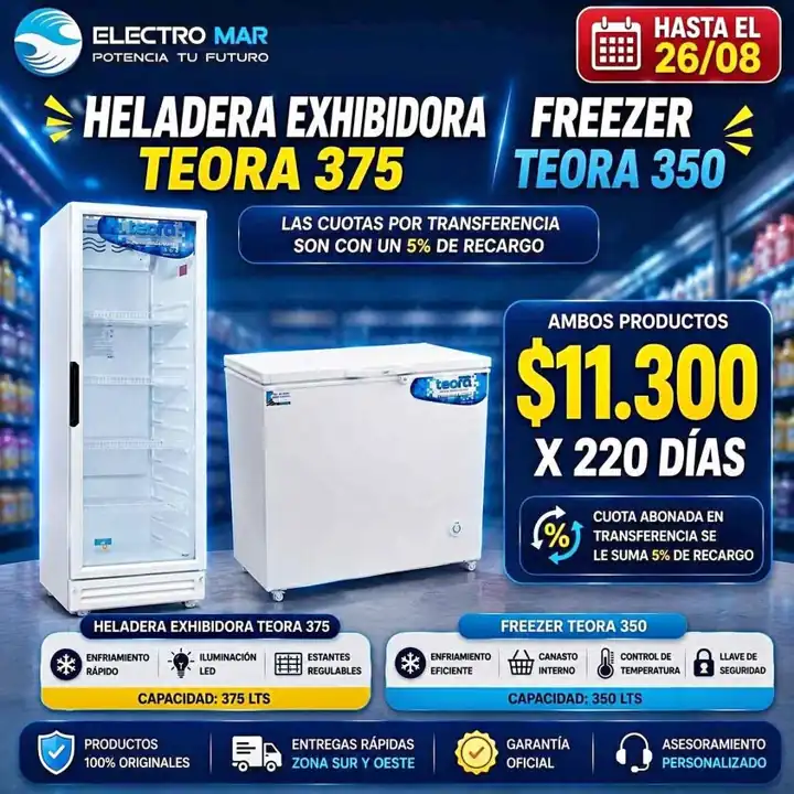 Heladera exhibidora pago diario