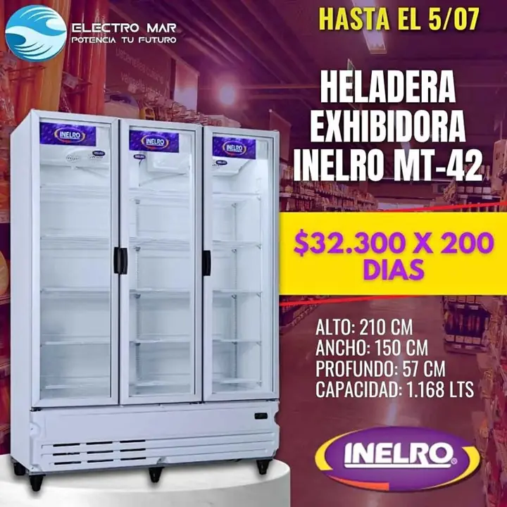 Heladera exhibidora pago diario