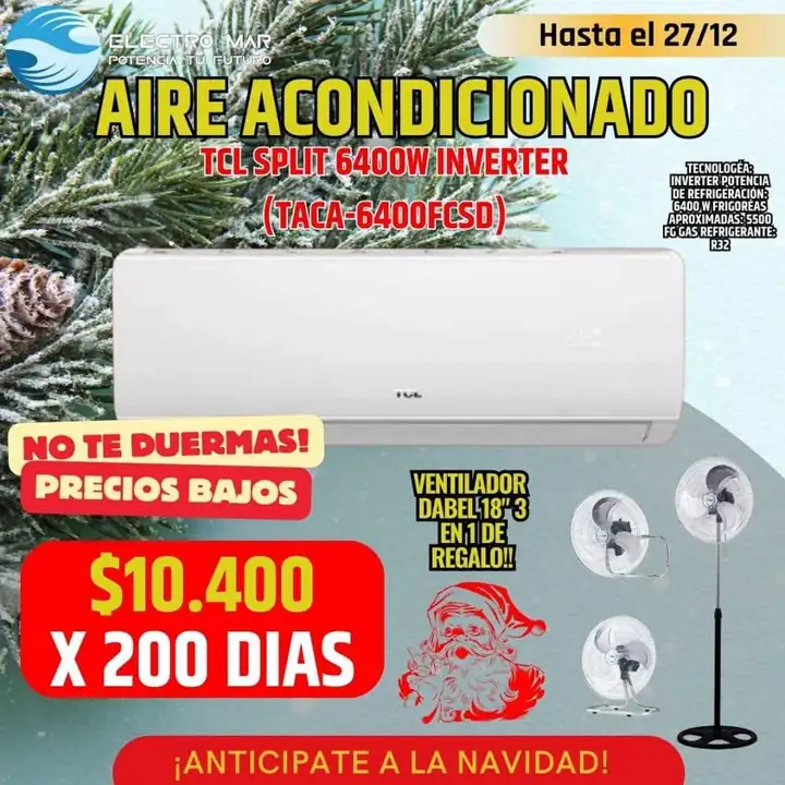 Aire acondicionado pago diario