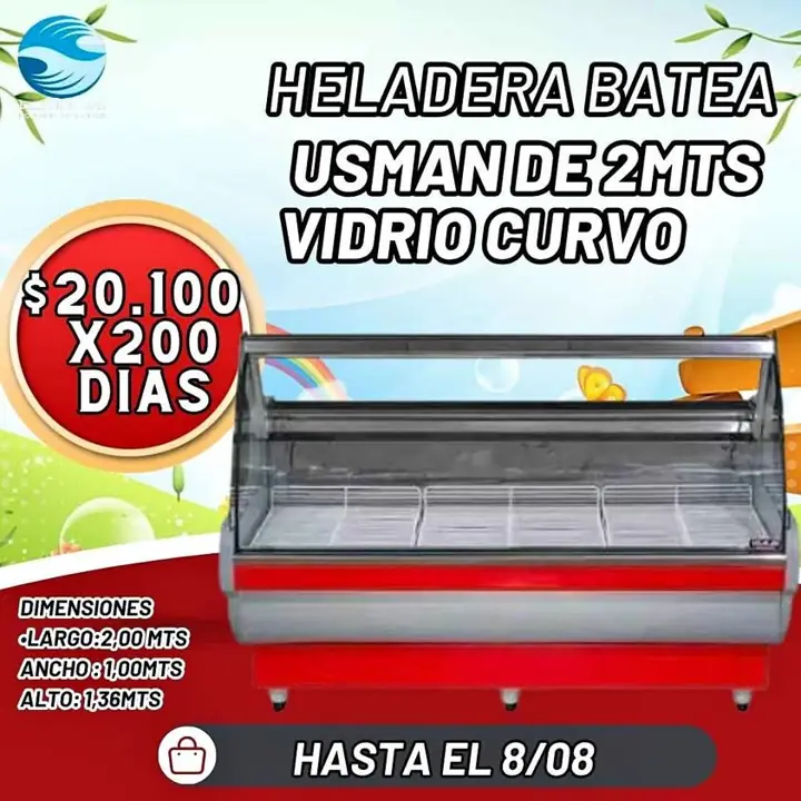 Heladera batea pago diario