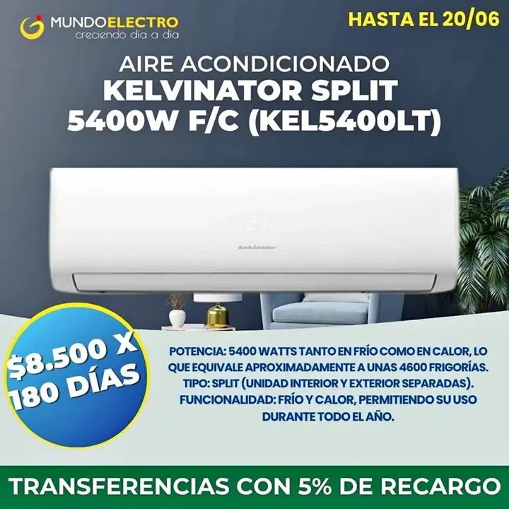 Aire acondicionado pago diario