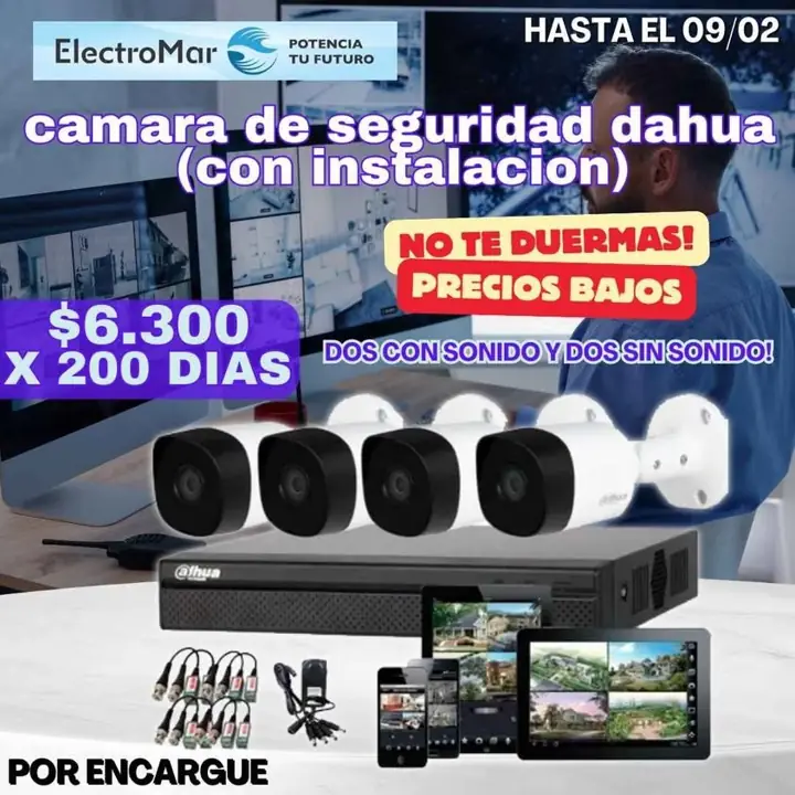 Camara de seguridad pago diario