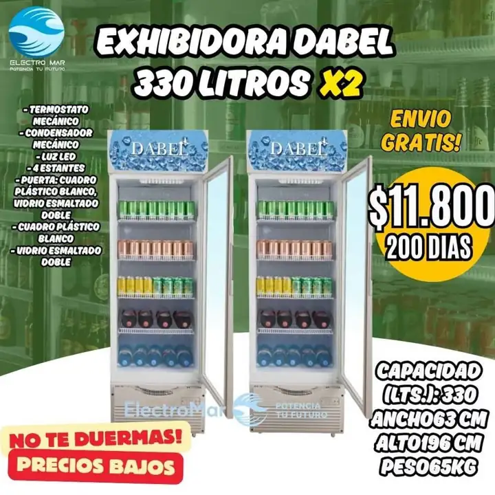 Heladera exhibidora pago diario