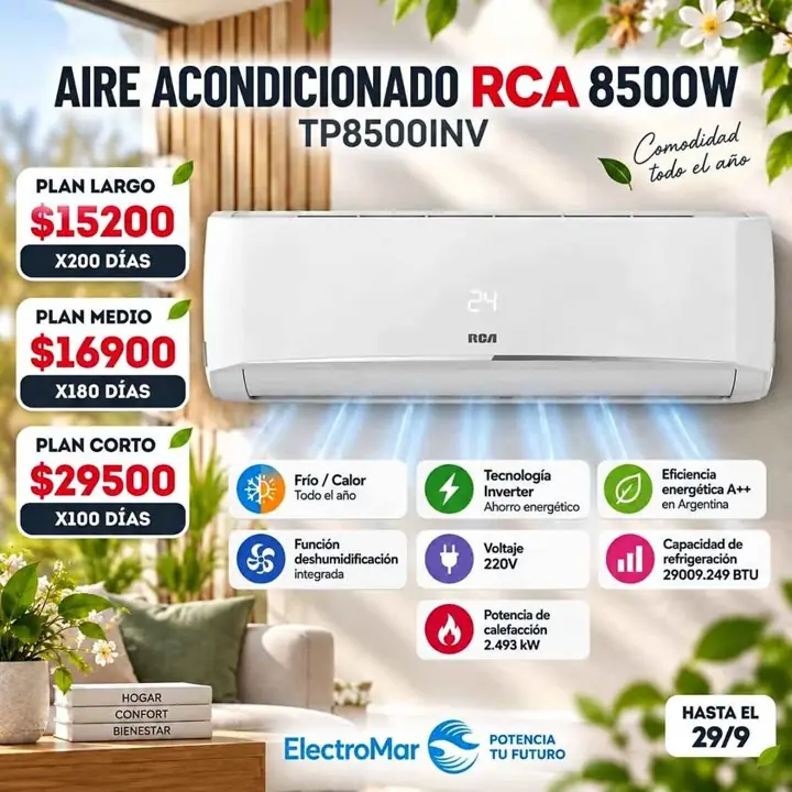 Aire acondicionado pago diario