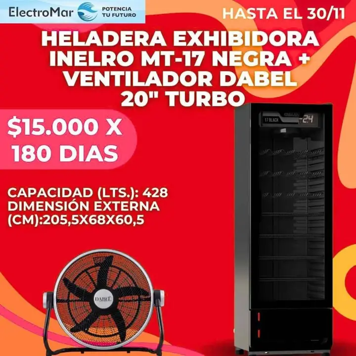 Heladera exhibidora pago diario