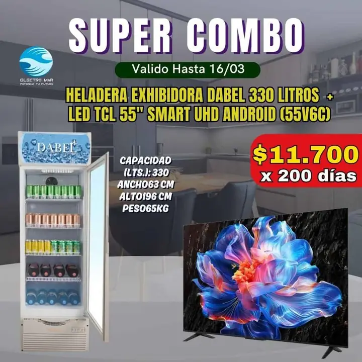 Heladera exhibidora pago diario
