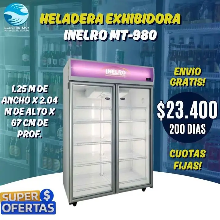 Heladera exhibidora pago diario
