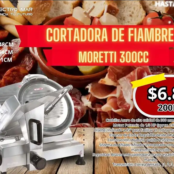 Cortadora de fiambre pago diario