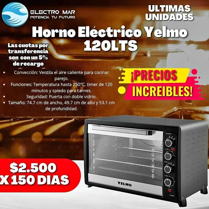 Horno eléctrico pago diario