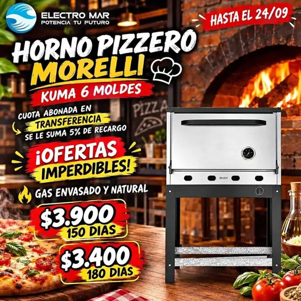 Horno pizzero pago diario