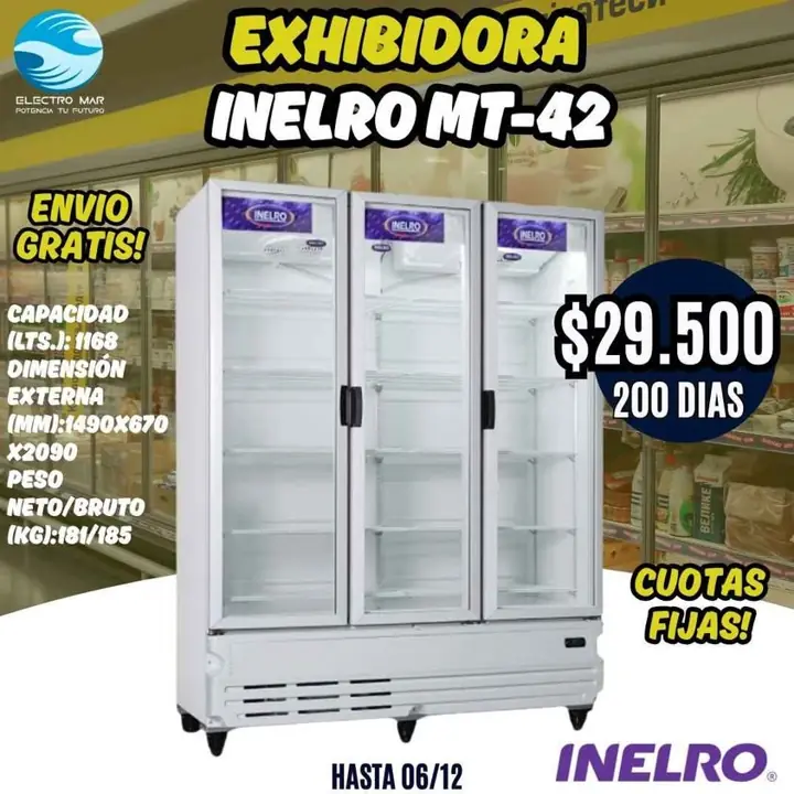 Heladera exhibidora pago diario