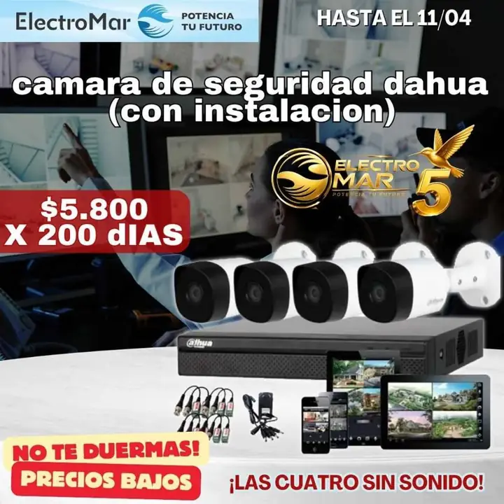 Camara de seguridad pago diario