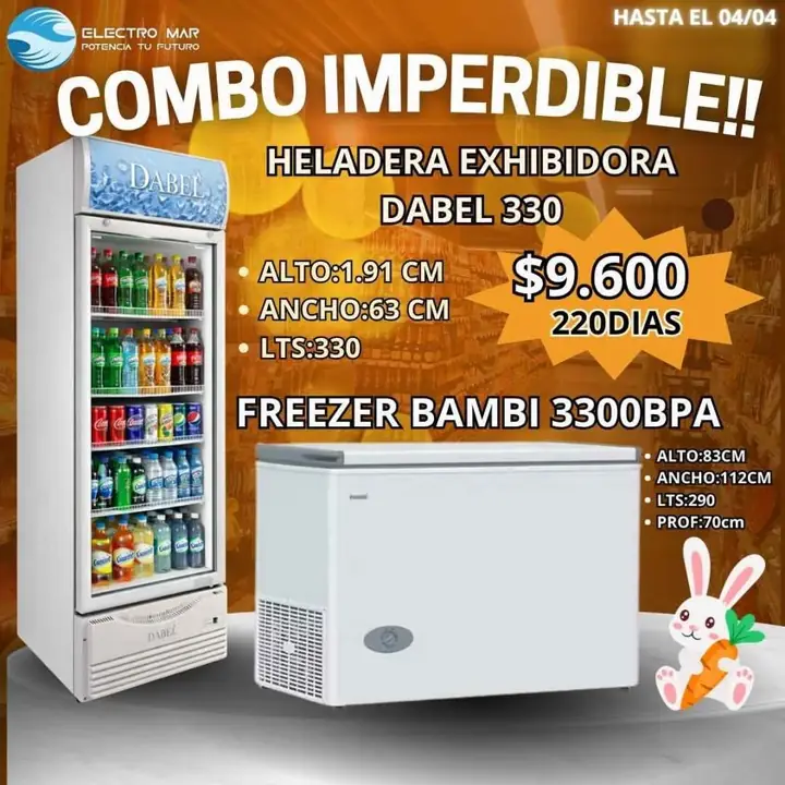 Heladera exhibidora pago diario