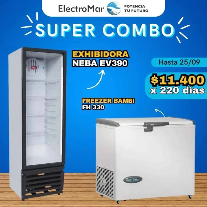 Heladera exhibidora pago diario