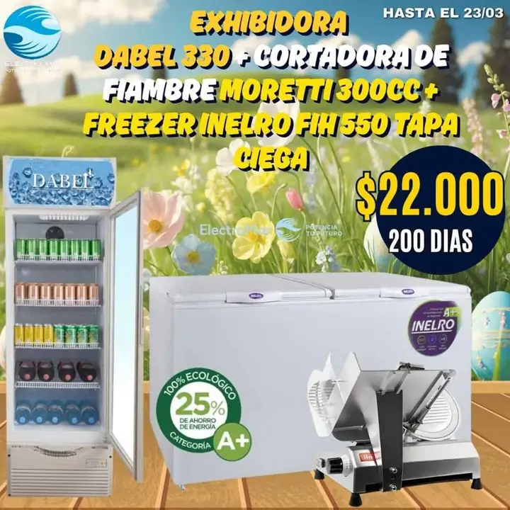 Heladera exhibidora pago diario