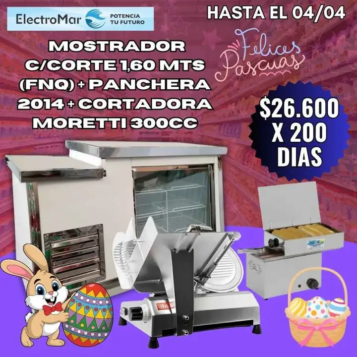 Heladera mostrador pago diario