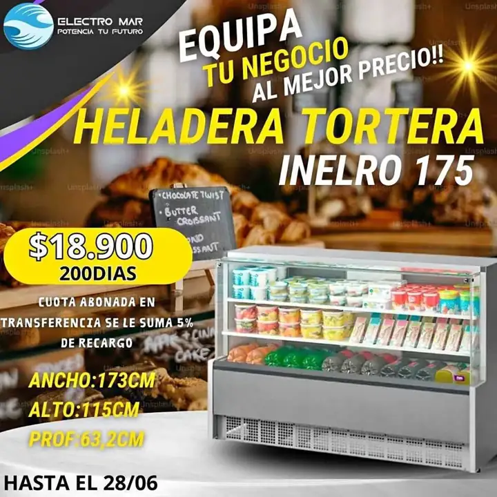 Heladera tortera pago diario