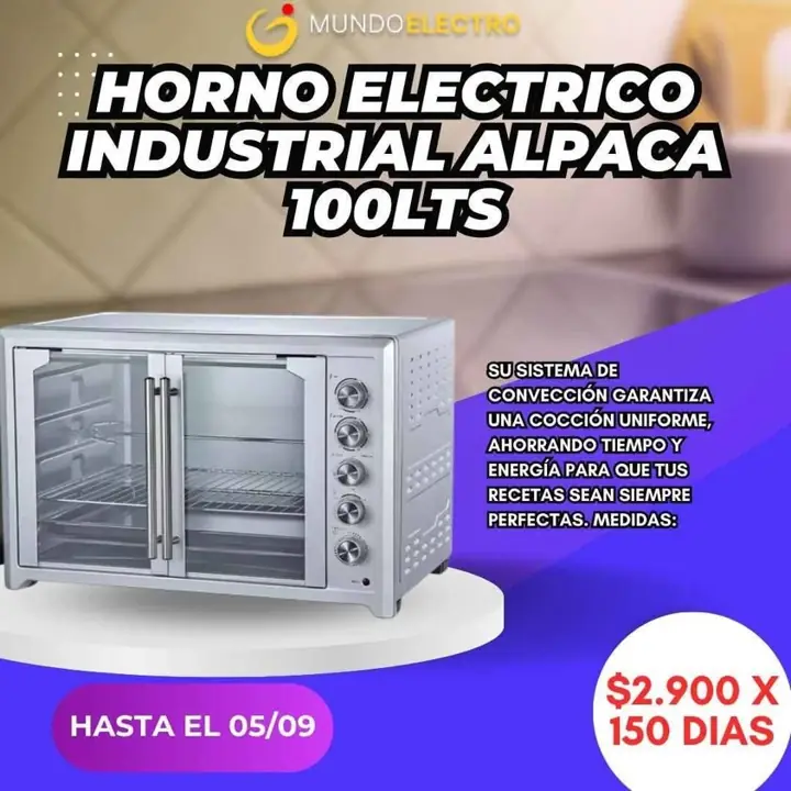 Horno electrico pago diario