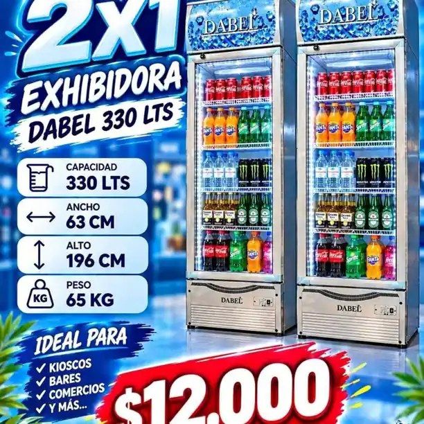 Heladera exhibidora pago diario