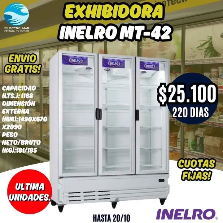 Heladera exhibidora pago diario