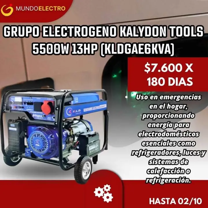 Grupo electrogeno pago diario