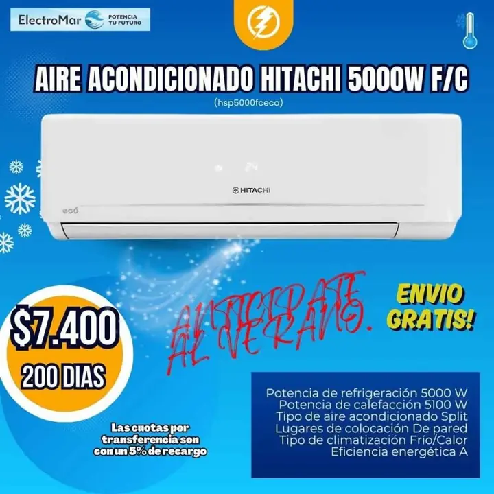 Aire acondicionado pago diario