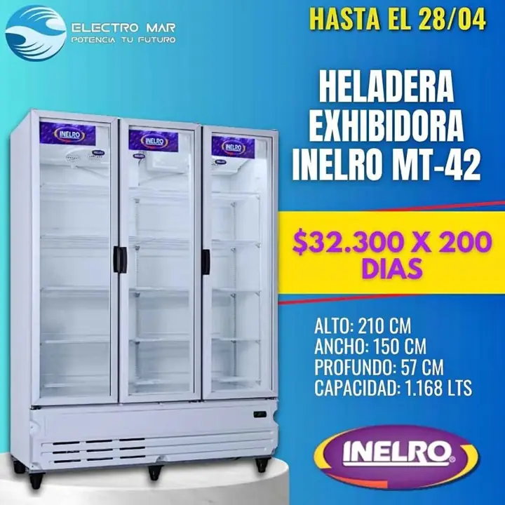 Heladera exhibidora pago diario