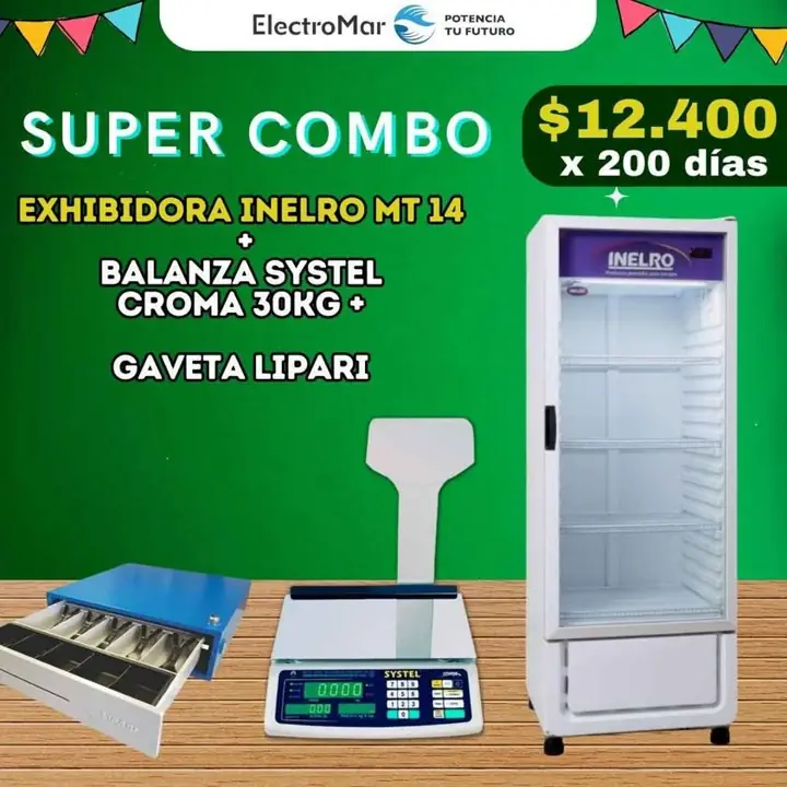 Heladera exhibidora pago diario