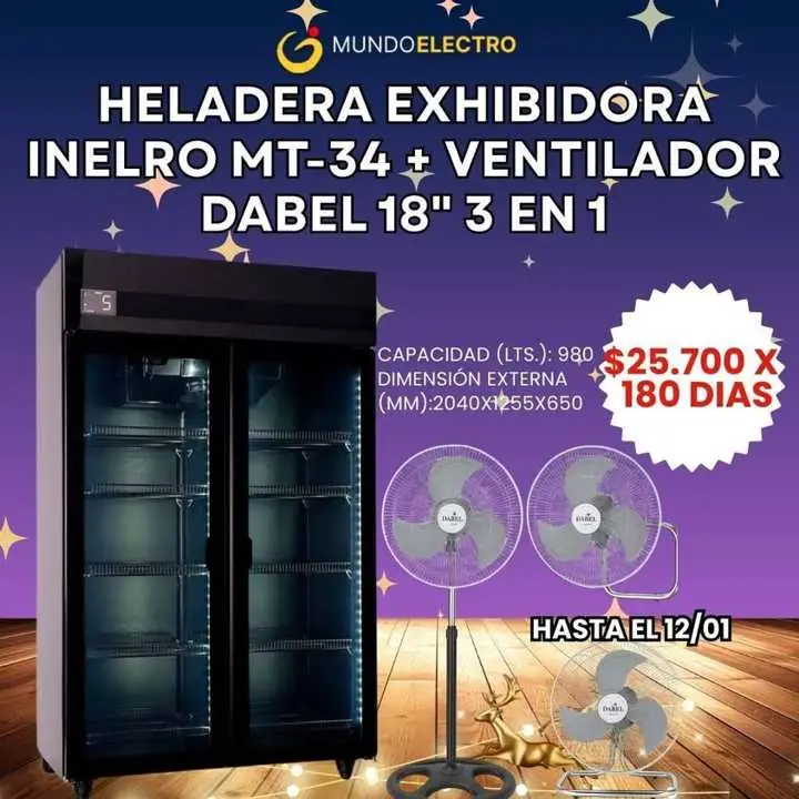 Heladera exhibidora pago diario