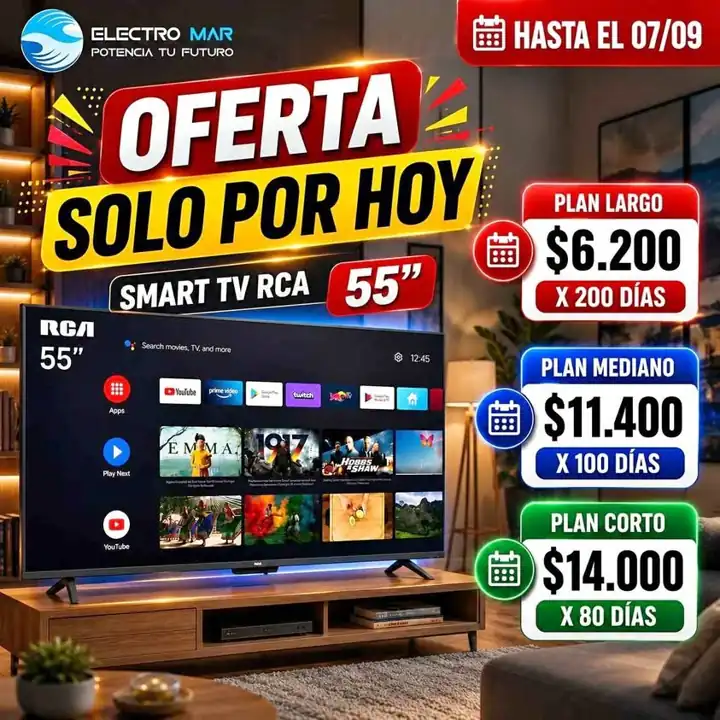 Tv Smart pago diario