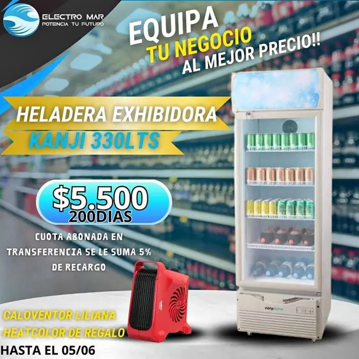 Heladera exhibidora pago diario