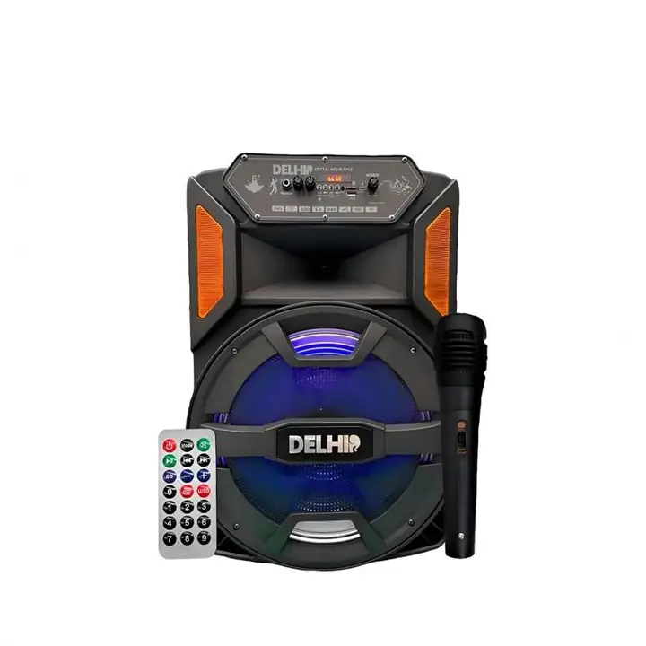 Parlante Portátil 15" Bluetooth con Micrófono y Control remoto 5.000 W