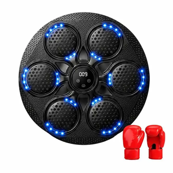 Máquina de Boxeo Inteligente Circular | 6 Pads LED + Guantes