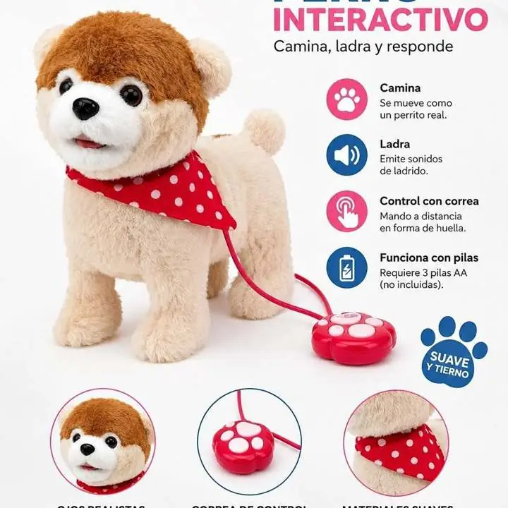 Perro Interactivo con Correa | Camina y Ladra | Juguete Infantil