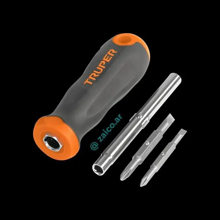 Destornillador 6 en 1 plano y philips Truper PROFESIONAL