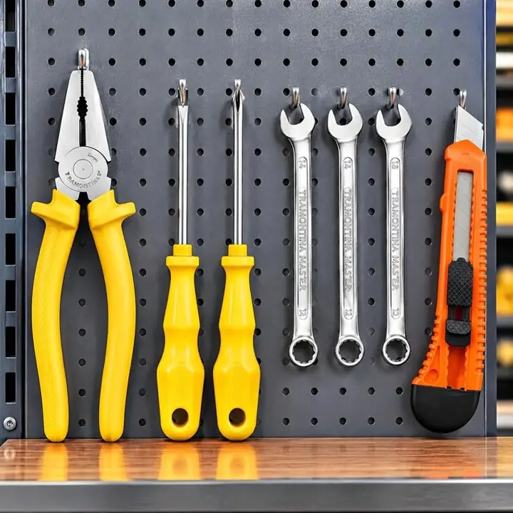 Pinza, Llaves Combinadas, Cutter, Destornilladores Set herramientas 7 Piezas