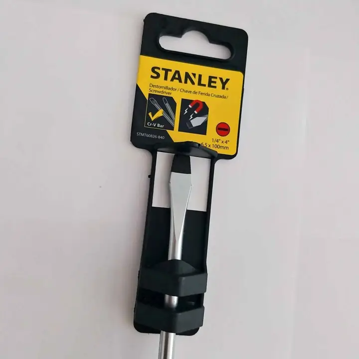 Destornillador Stanley Punta Plana NUEVO 4"