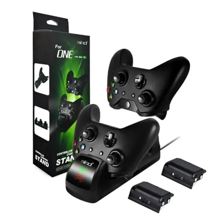 Estacion de carga Xbox One + 2 Baterias Base Dual