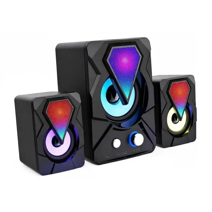 Parlantes Multimedia RGB 2.1 Subwofer - Apto para PC TV Android