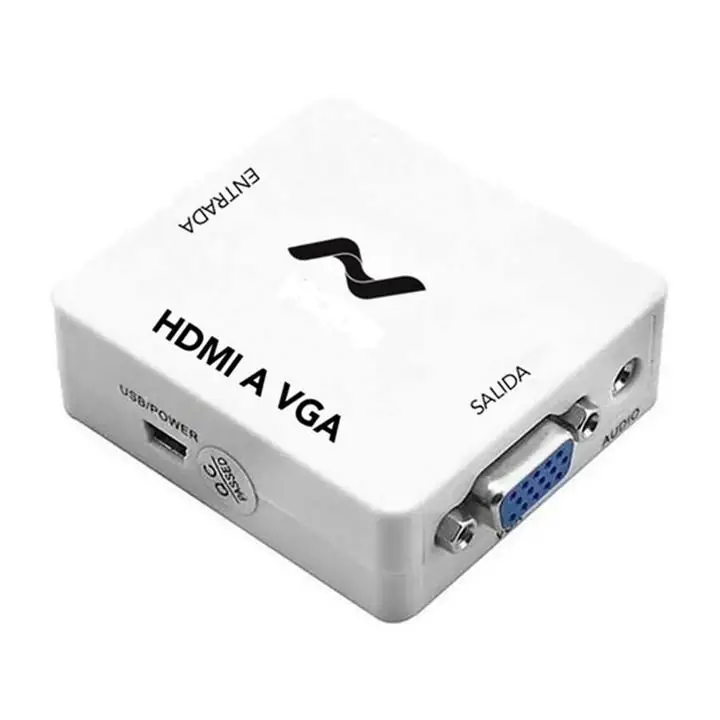 Conversor HDMI A VGA Activo - Adaptador Universal Full HD - Ideal Monitores