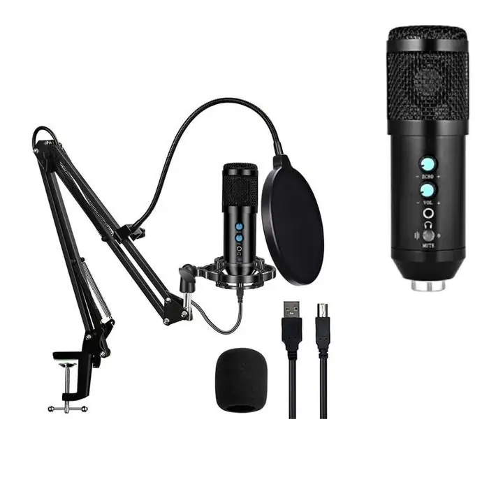 Micrófono Condenser Profesional USB Unidireccional Youtube Twitch