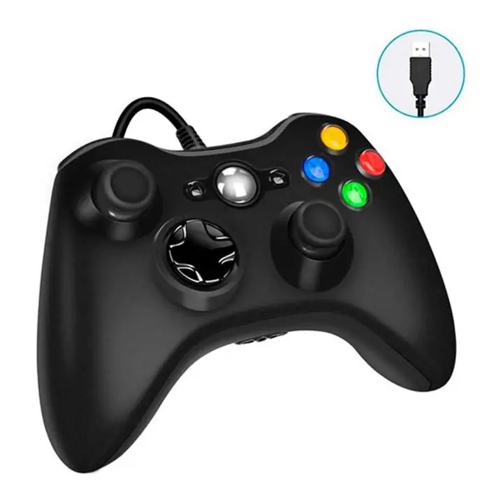 Joystick Xbox 360 y PC - con vibración y Cable USB