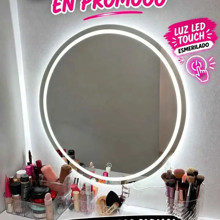 Espejo Circular luz led Touch en Promooo Hasta Agotar Stock