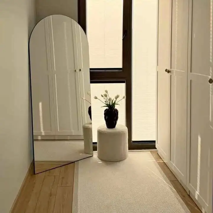 Espejo arco marco PVC | ideal para dormitorio y vestidor no distorsiona la imagen
