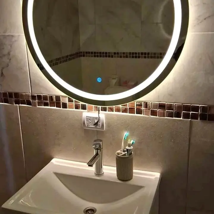 Espejo circular luz LED touch en promoo entrega inmediata