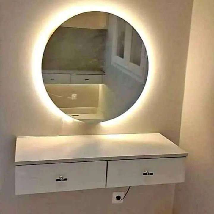 Espejo circular luz LED en ofertaaa listo para colgar