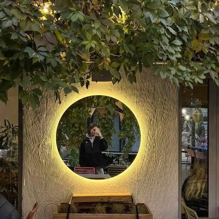 Espejo Circular LED Touch 80cm Listo para Colgar